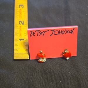 Betsey Johnson Vibrant Red Earrings